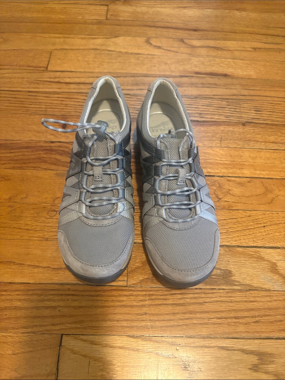 Dansko Women's Light Gray Athletic Lace-Up Sneakers